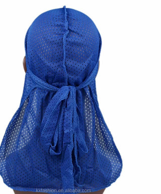 Cool Mesh Durag – White, Red, Blue