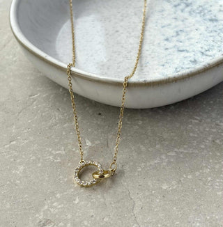 Flex Barn Tarnish Resistant Interlocking Zirconia Necklace