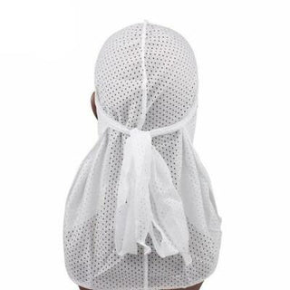 Cool Mesh Durag – White, Red, Blue