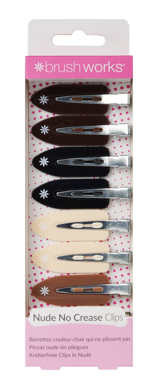 Brushworks Nude No Crease Hair Clips (Pack of 8)