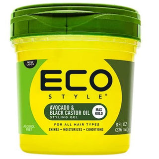 Ecostyle Avocado & Black Castor Styling Gel 8oz
